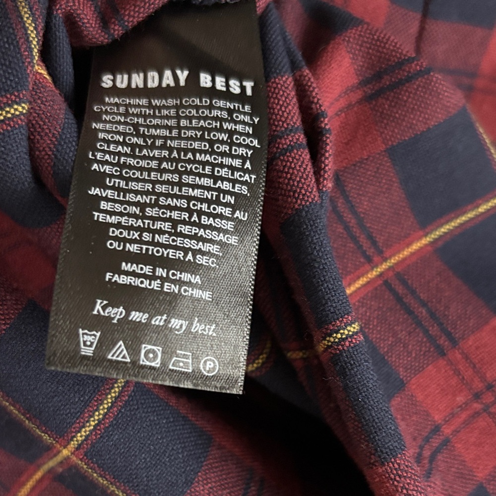 Aritzia Plaid Mini Skirt in Red and Navy - Picture 5 of 6